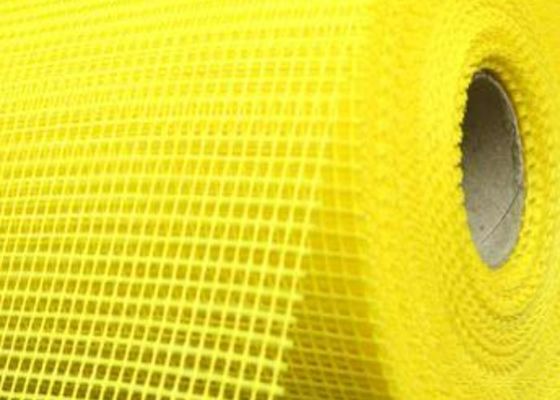 Fio amarelo Mesh Buliding Material da fibra de vidro da resistência de corrosão 1m