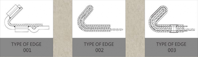 Anti furo do mícron 12.8mm da rede de arame 300 do friso do fechamento da corrosão 316l resistente 4